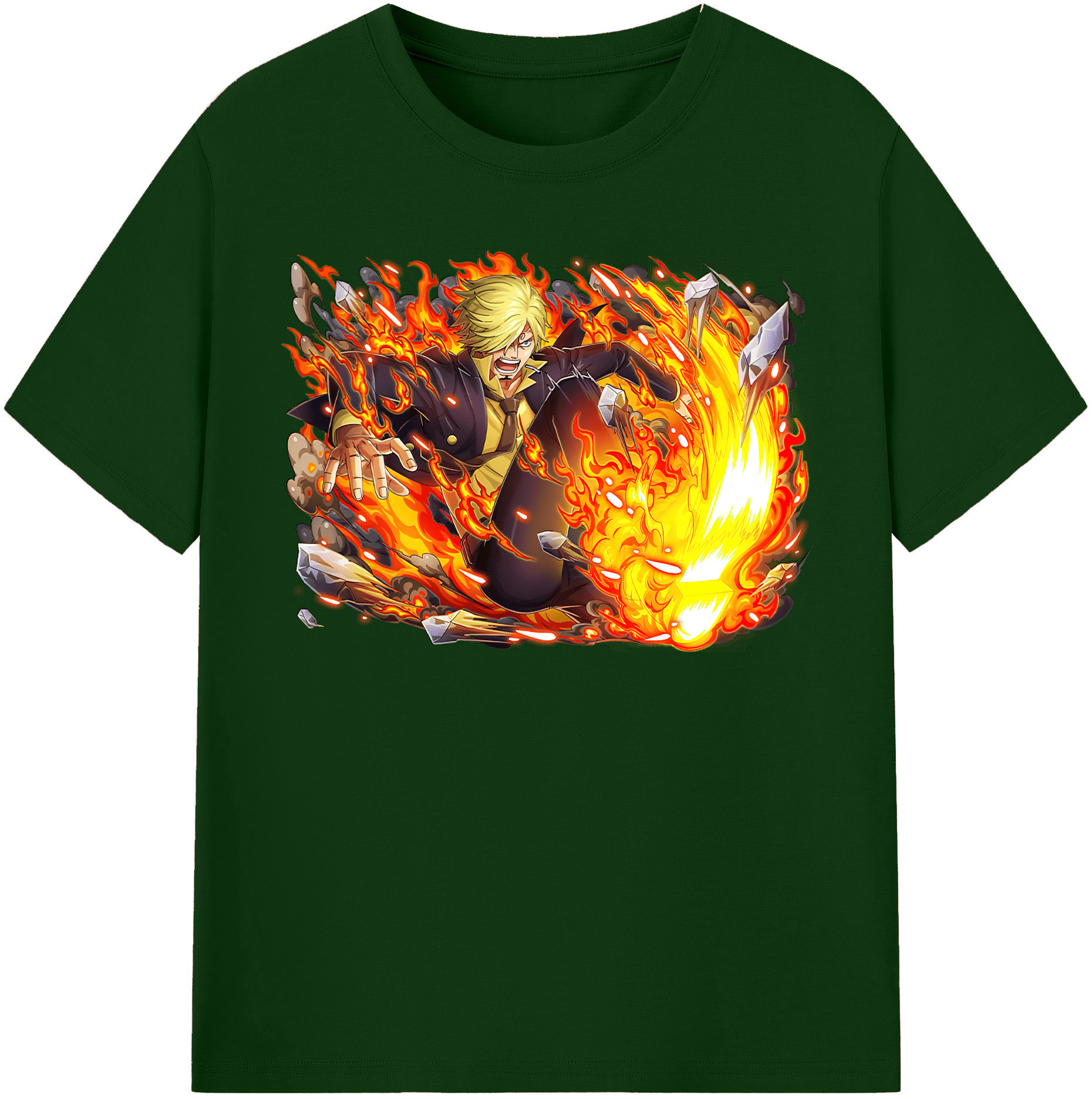 ワンピース サンジ ONE PIECE Sanji 綿100％半袖Tシャツ（フロントプリント）